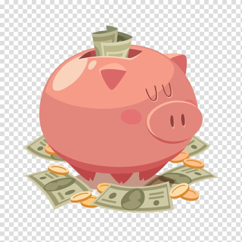 Piggy bank illustration, Money Saving Casino Finance Piggy bank, piggy bank transparent background PNG clipart