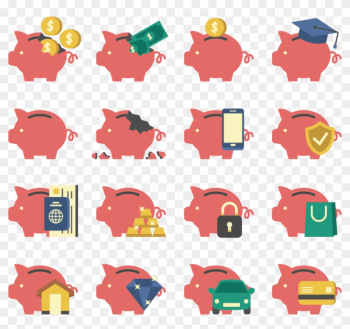 Piggy Bank Saving Money Icon - Icon Piggy Bank Saving Money Icon - Icon