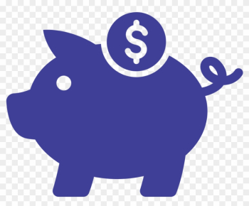 Piggy Bank Saving Money Insurance - Blue Piggy Bank Icon