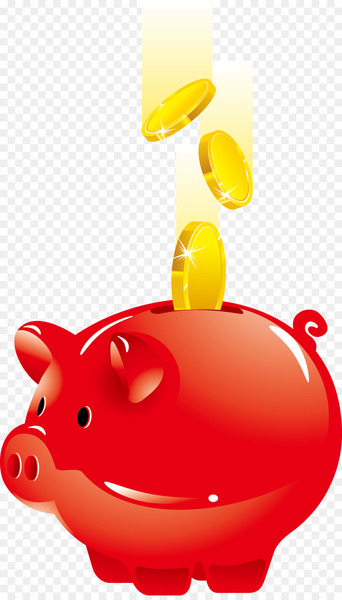 Piggy bank Saving Money - Vector red piggy bank Piggy bank Saving Money - Vector red piggy bank