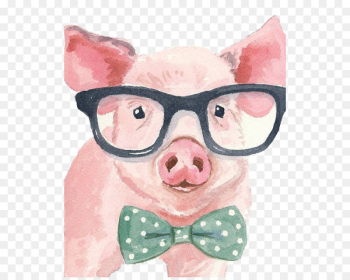 Piglet Painting Miniature pig Canvas - pig Piglet Painting Miniature pig Canvas - pig