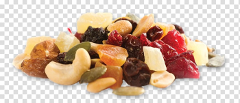 Pile of assorted fruits, Dried Fruit Mixed nuts Peanut , fruit salad transparent background PNG clipart