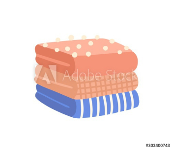 Pile of folded clothes flat vector illustration Pile of folded clothes flat vector illustration