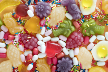 Pile of Gummy Fruit Candies Pile of Gummy Fruit Candies