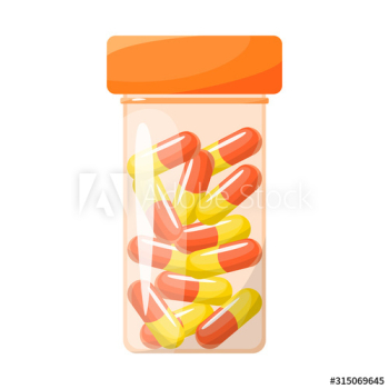 Pill bottle with capsules Pill bottle with capsules