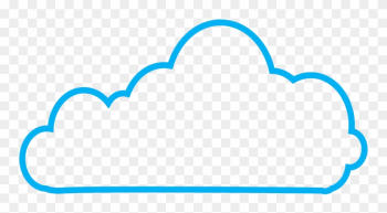 Pin Cloud Outline Clipart - Cloud Vector Png