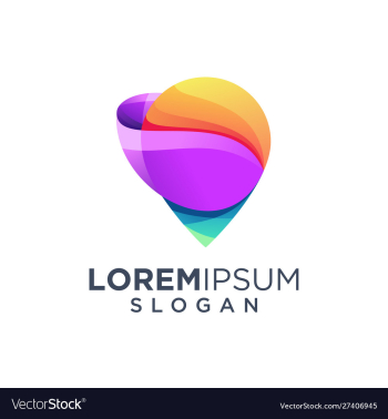 Pin location logo design vector image