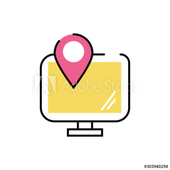 pin location mark in computer