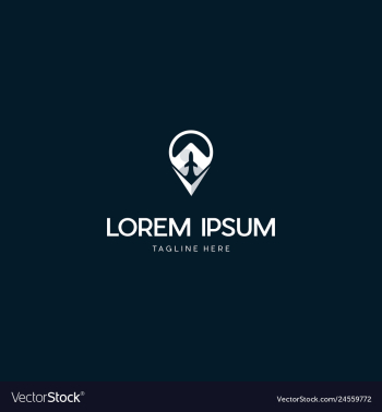Pin location traveling logo design vector image