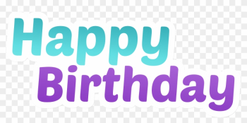 Pin Pngsector On Happy Birthday Transparent Image Clipart - Happy Birthday Teal And Purple