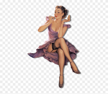 Pin-up Girl Black Star Riders Nose Art - Vintage Pin Up Girl