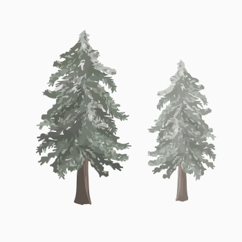 Pine trees sticker, collage element | Free Vector Illustration - rawpixel Pine trees sticker, collage element | Free Vector Illustration - rawpixel