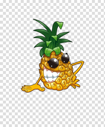 Pineapple with sunglasses, Fruit Pineapple, pineapple transparent background PNG clipart