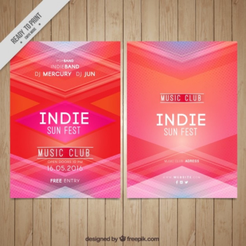 Pink abstract indie poster