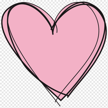 pink and black heart illustration, Heart, Pink Heart, love, color, human Body png