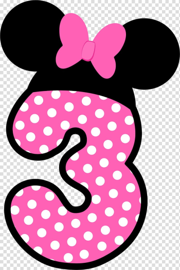 Pink and black Minnie Mouse 3 , Minnie Mouse Mickey Mouse Party Birthday, MINNIE transparent background PNG clipart
