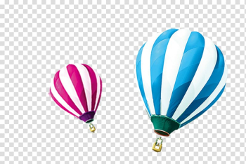 Pink and blue hot air balloons, Hot air balloon Blue White, hot air balloon transparent background PNG clipart
