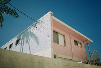 Pink and Gray Painted Concrete House Pink and Gray Painted Concrete House