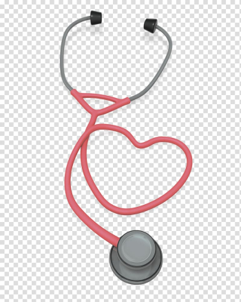 Pink and gray stethoscope, Stethoscope Heart Medicine Pharmacy, Free Heart Stethoscope transparent background PNG clipart