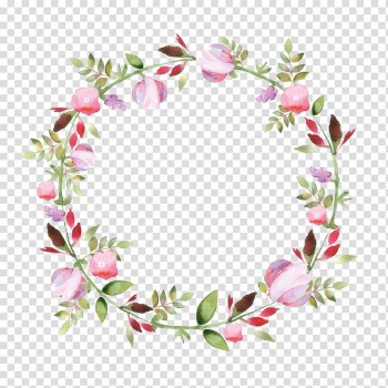 Pink and green floral wreath illustration, The Bible: The Old and New Testaments: King James Version Proverbs 31 Mother, watercolor wreath transparent background PNG clipart