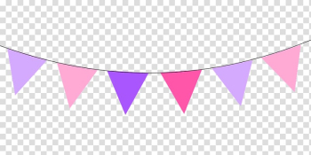 Pink and purple bunting , Bunting Banner Pastel , others transparent background PNG clipart