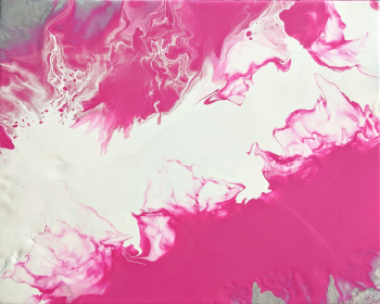 Pink and White Digital Wallpaper