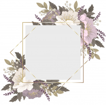 Pink and white floral border Free Vector