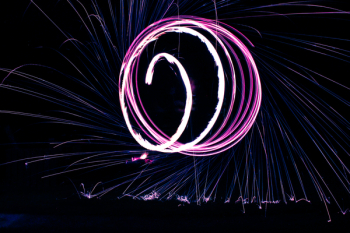 Pink and White Led Light Illustration