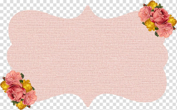 Pink and yellow floral border, Hessian fabric Frames Shabby chic , chic transparent background PNG clipart
