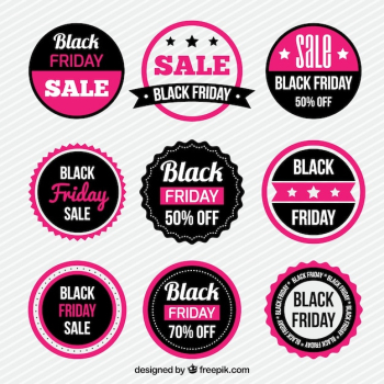 Pink Black Friday Sticker Collection Pink Black Friday Sticker Collection