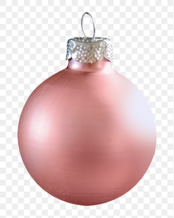 Pink Christmas bauble png sticker, | Free PNG - rawpixel