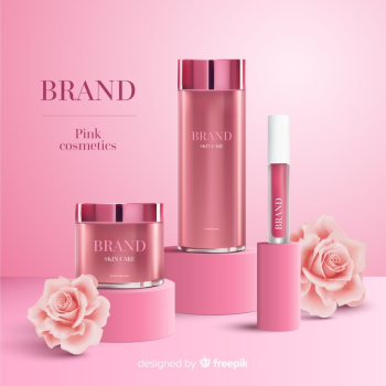 Pink cosmetic ad Free Vector Pink cosmetic ad Free Vector