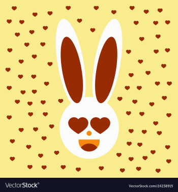 Pink cute bunny pattern vector image Pink cute bunny pattern vector image