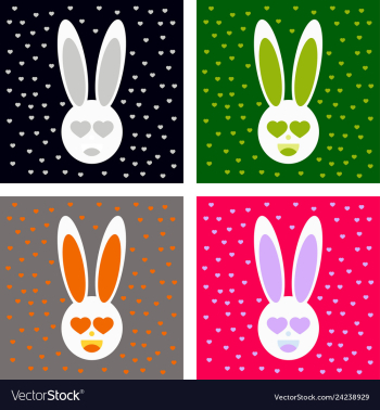 Pink cute bunny pattern vector image Pink cute bunny pattern vector image