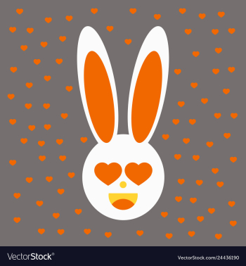 Pink cute bunny pattern vector image Pink cute bunny pattern vector image