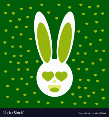 Pink cute bunny pattern vector image Pink cute bunny pattern vector image
