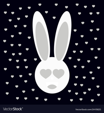 Pink cute bunny pattern vector image Pink cute bunny pattern vector image