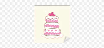 Pink Decorative Sweet Cake - Wedding Cake Clip Art Pink Decorative Sweet Cake - Wedding Cake Clip Art