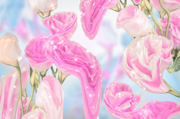 Pink floral background wallpaper, trippy… | Free stock illustration | High Resolution graphic