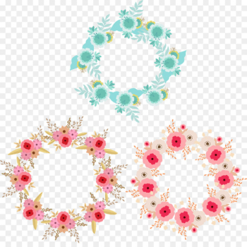 Pink Flower Blue - Blue Pink decorative garland Pink Flower Blue - Blue Pink decorative garland