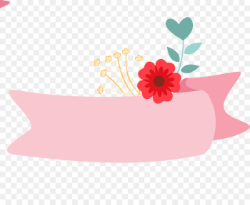 Pink Flower - Cartoon pink flower title box Pink Flower - Cartoon pink flower title box