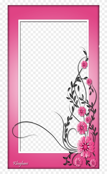 Pink Flower Frame - Pink Flower Frames Png