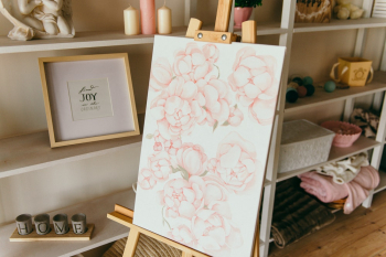 Pink Flower Painting Pink Flower Painting