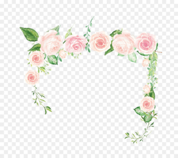Pink Flower Rose Green - Rose Border Pink Flower Rose Green - Rose Border