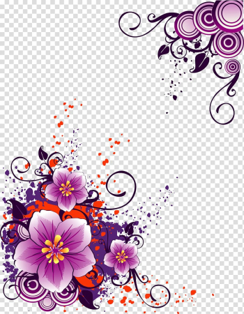 Pink flower template , Flower Cdr Euclidean , Purple flowers flowers transparent background PNG clipart