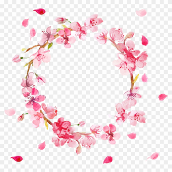 Pink Flower Wreath Png