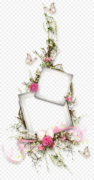 Pink flowers Floral design - butterfly Pink flowers Floral design - butterfly