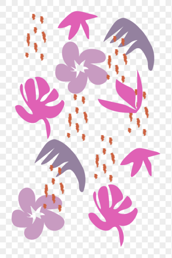 Pink flowers png sticker, aesthetic | Free PNG - rawpixel