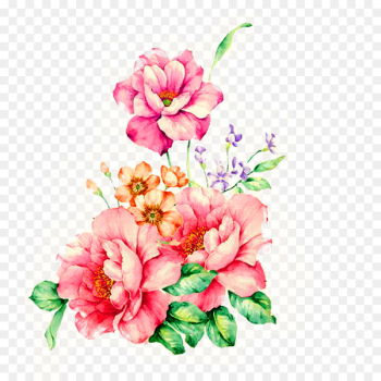 Pink flowers Watercolor painting - Peony painting Pink flowers Watercolor painting - Peony painting