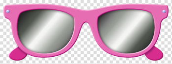 Pink framed Wayfarer-styled sunglasses , Sunglasses Spectacles Pink, Pink Glasses transparent background PNG clipart